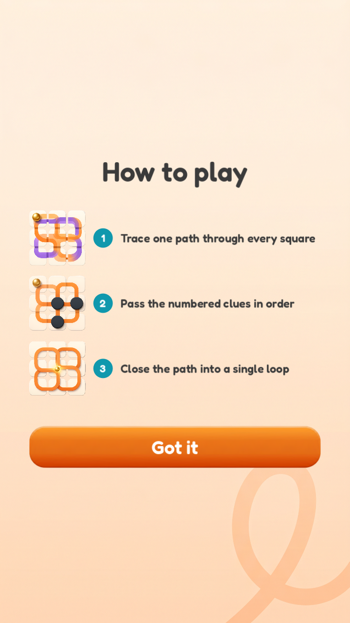 How to play — the loop mechanic illustrated