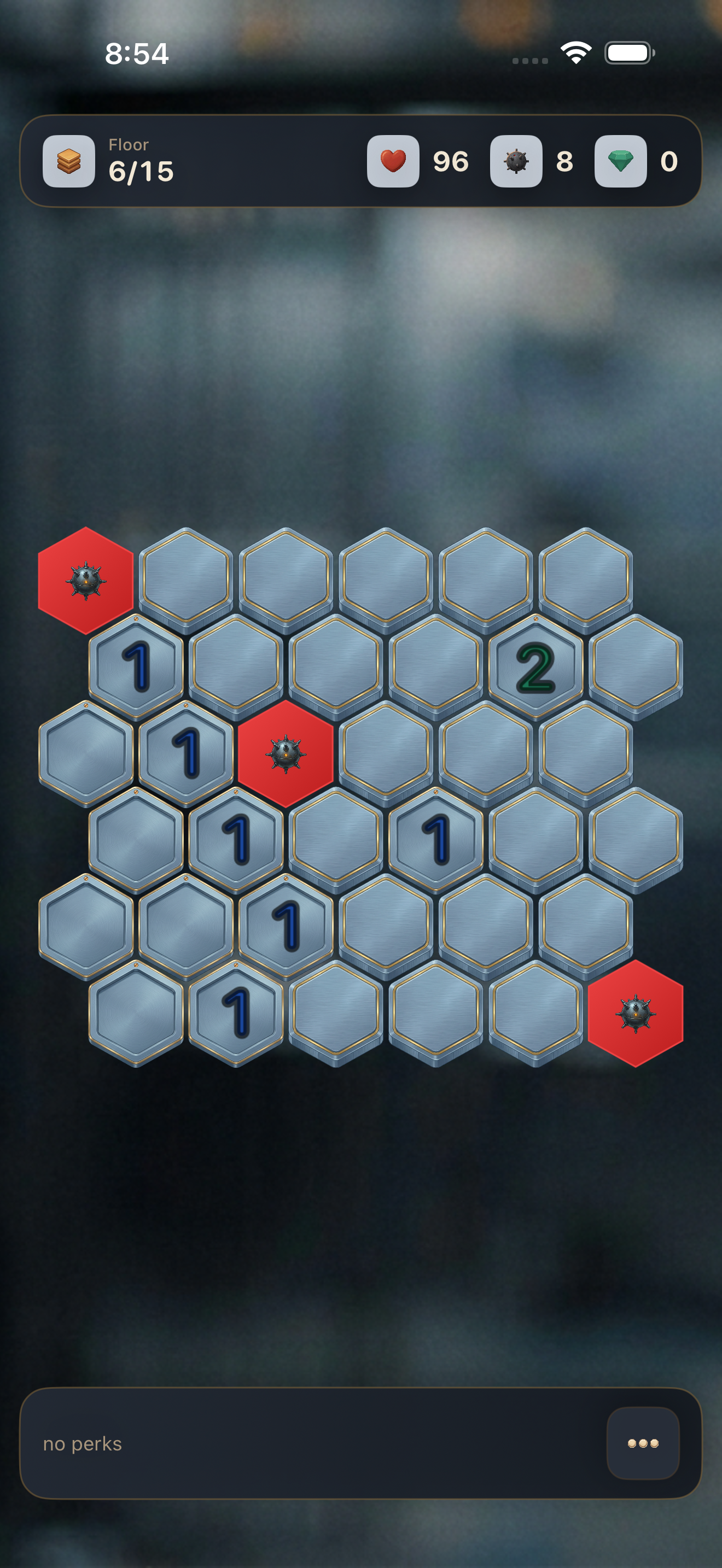 Vault floor on a hex board