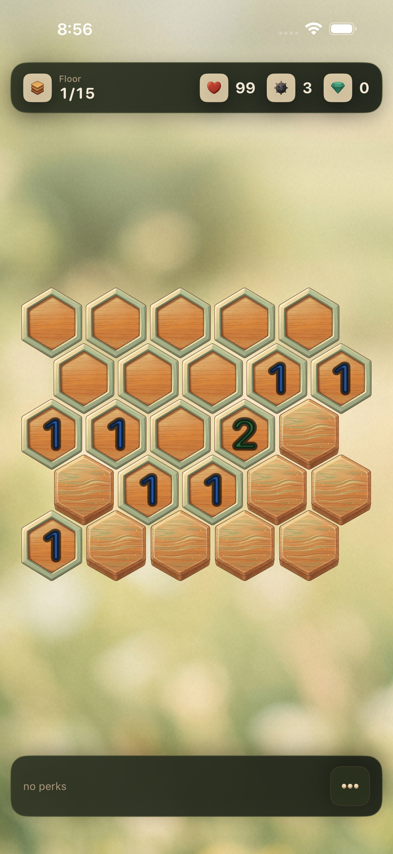 Garden floor on a hex board